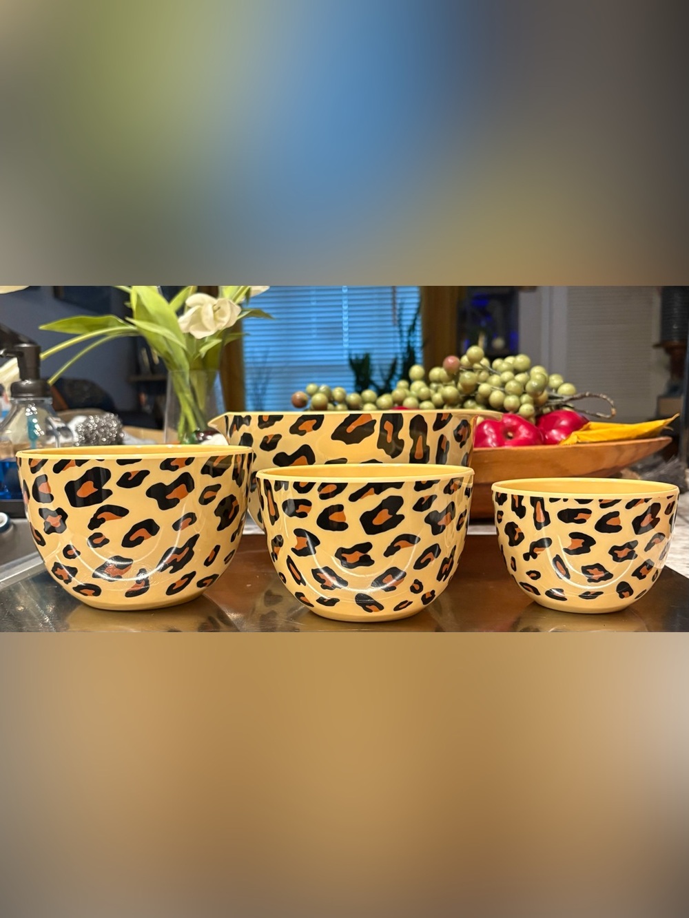 Cheetah Animal Print Mixing Bowls/4
